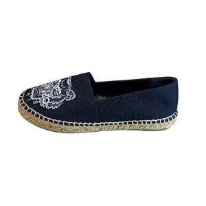 Kenzo Paris Black Tiger Canvas Espadrilles Size 35 US 5